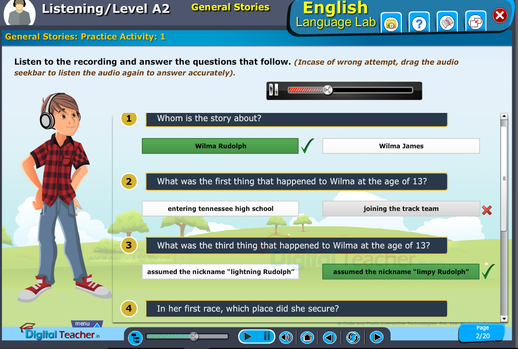 Listening Level Activity A2 General Stories